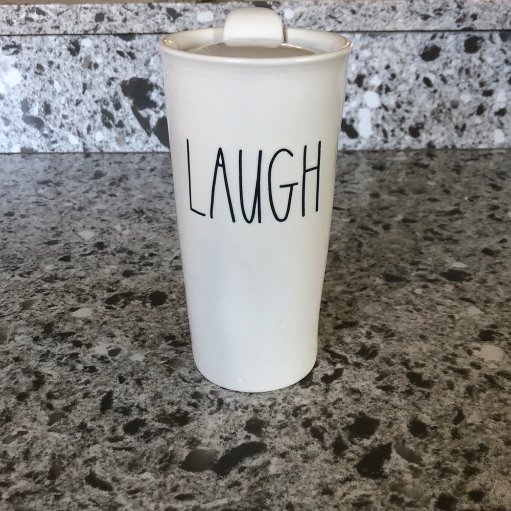 Rae Dunn LAUGH Travel Mug.